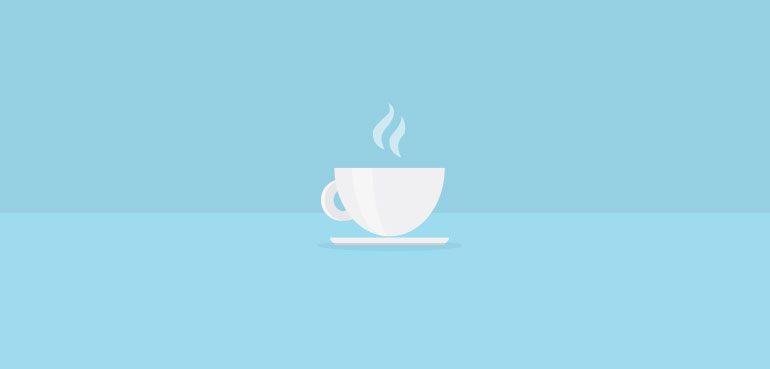 choose a voice over for your brand - illustration of a cup of coffee