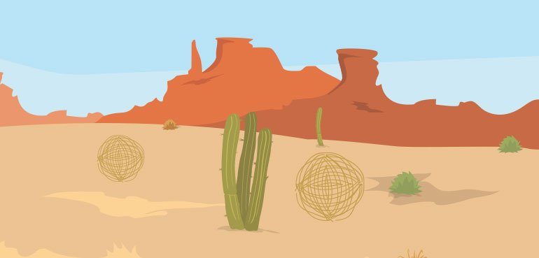 skills to look for in a good story telling narrator - illustration of a desert