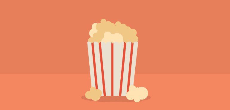 choose a voice over for your brand - illustration of popcorn
