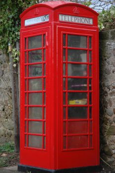 British English voice over - British public phone booth