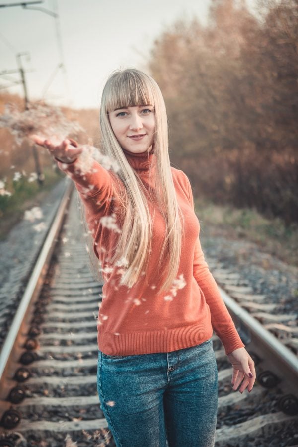 Belarusian Voice Actors Girl Standing On Railway 600x900