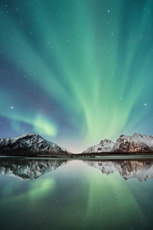 Norwegian voice actors - Northern lights at skagsanden beach