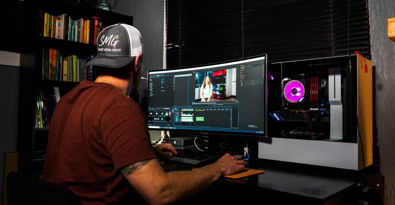 Finding the Right Music for Your Marketing Video - Video Editor at work