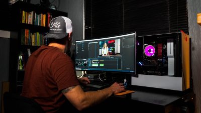 Finding the Right Music for Your Marketing Video - Video Editor at work