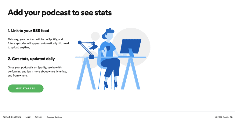 How to Submit Your Podcast to Apple, Google, and Spotify — Spotify podcast submission page